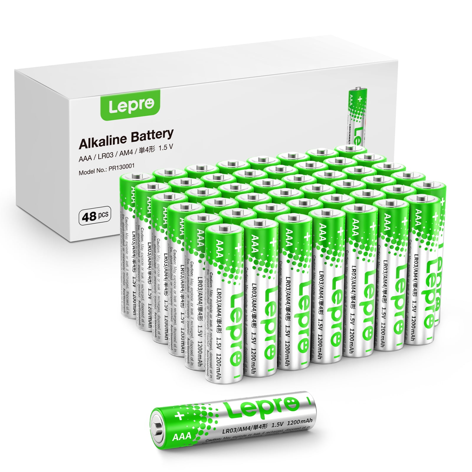 Lepro AAA Alkaline Batteries （39¢/ea ）1.5 Volt 1200mAh Triple A