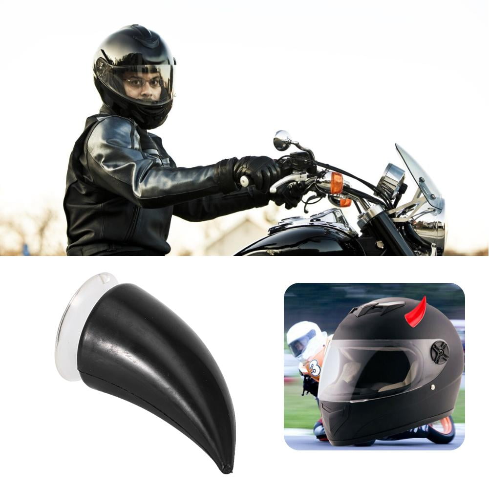 Motorcycle Helmet Horn-Duokon Motorcycle Helmet black Motorcycle Helmet Devil Demon Horn with Sucker Decoration Accessories