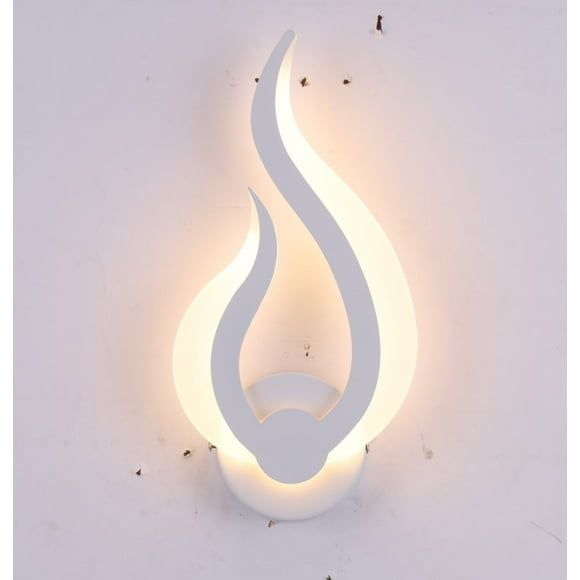 Flame Shaped LED Wall Sconce Modern Minimalist Indoor Wall Sconce Acrylic Shade Wall Sconce for Bathroom Bedroom Living Room Hallway