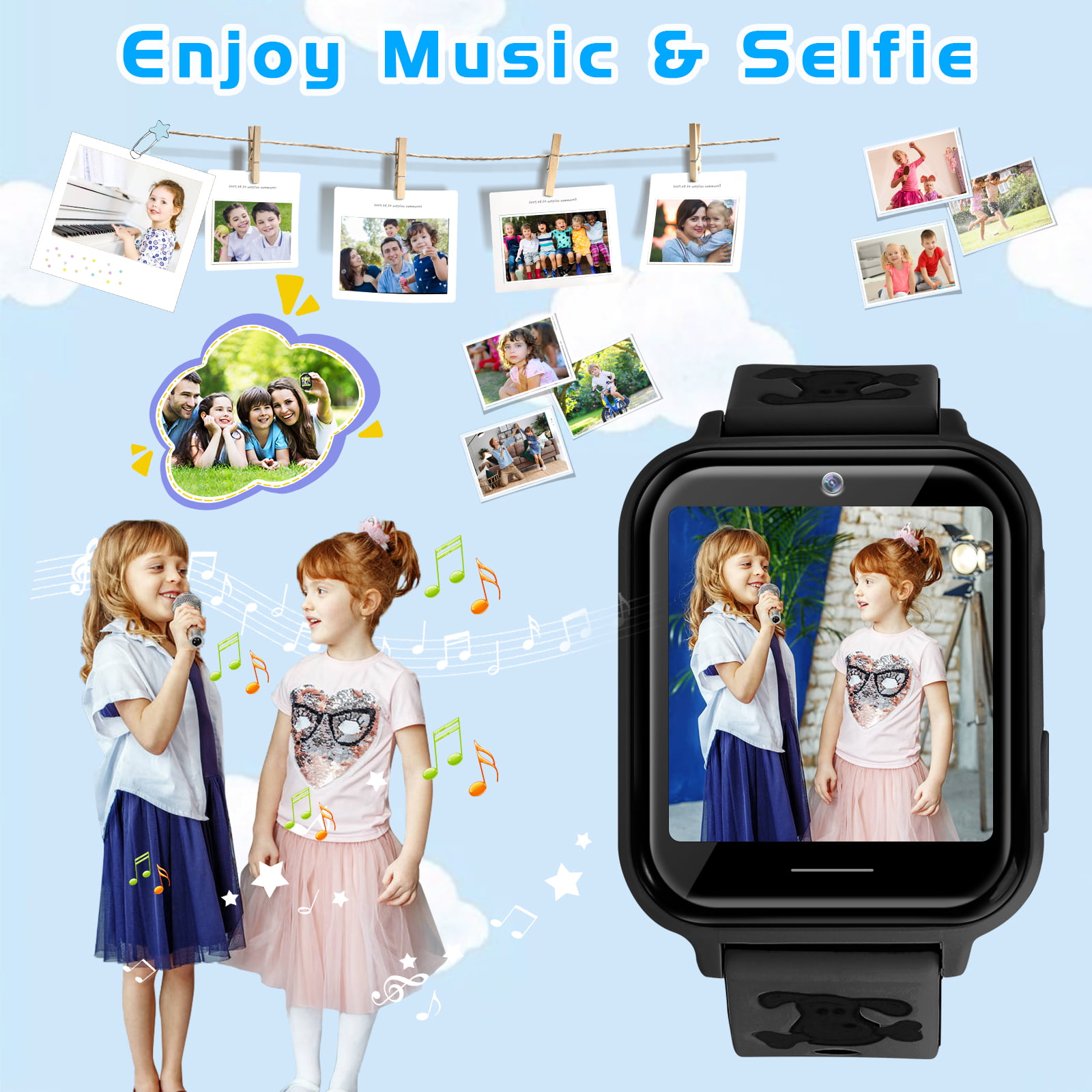 Orologio Intelligente Bambini con 7 Giochi - Musica MP3 Smartwatch Bambini,  con Telefono Allarme Camera, Regali per Ragazze Ragazzi, 3-12 Ys :  : Moda