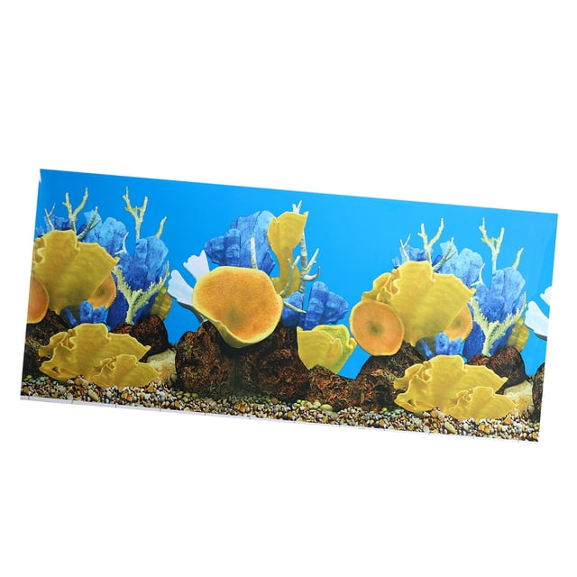 Unique Bargains Aquarium Fish Tank Background Poster Double-sided Fish Tank Background Decor Sticker 19.69'x32.28'