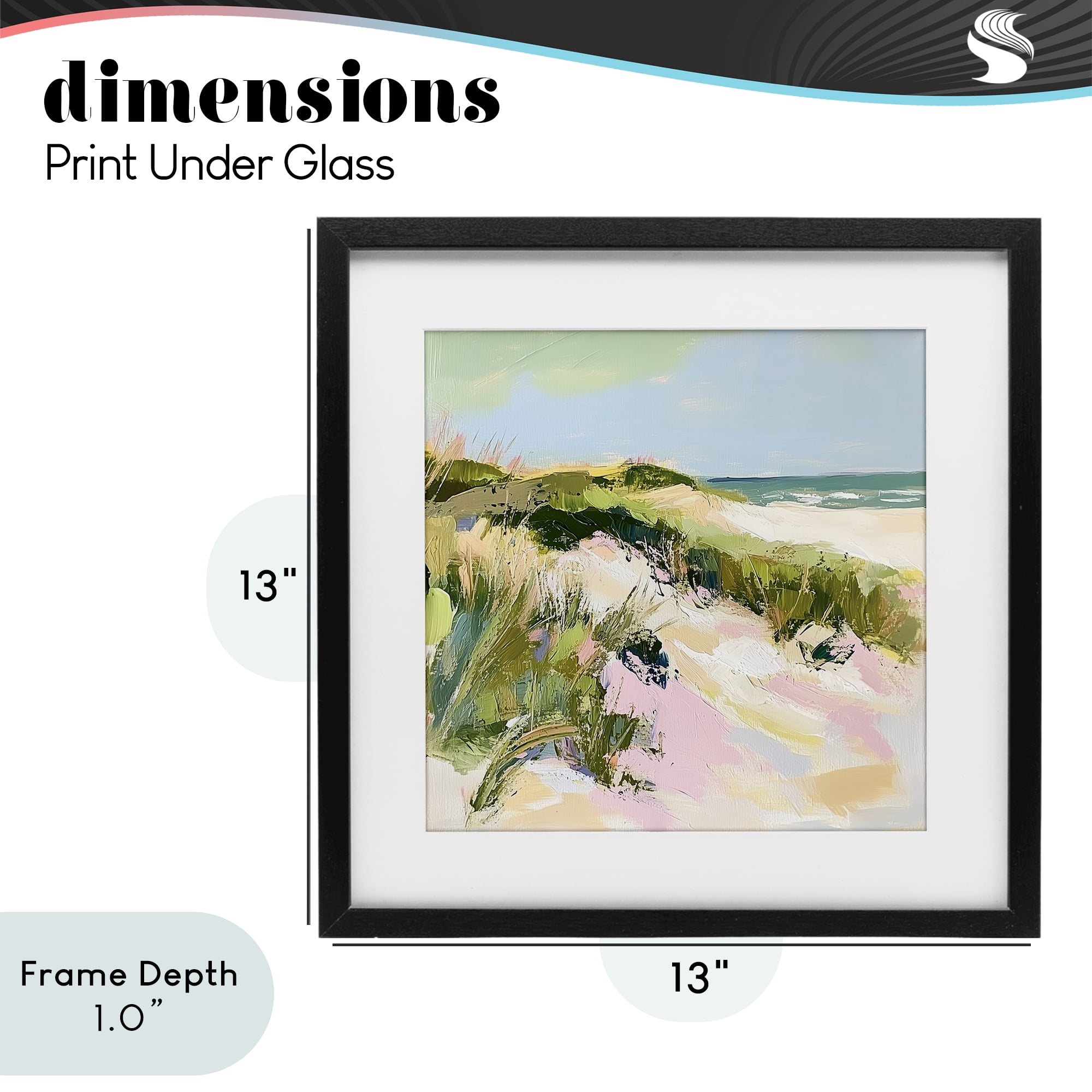Stupell Industries Pastel Coastal Dunes at Sunrise Black Framed Print Under Glass, design by Heidi Kuntz