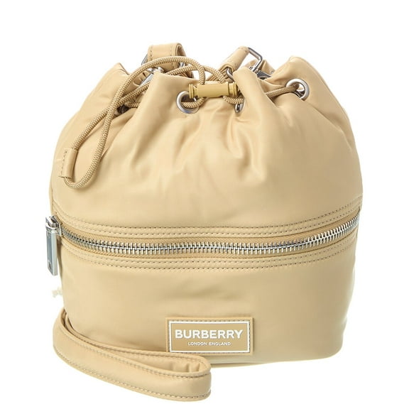 Burberry Nylon Bucket Bag, ns, Beige