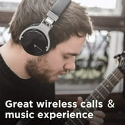 COWIN E7 Active Noise Cancelling Headphones Bluetooth Headphones with Mic Deep Bass Wireless Headphones Over Ear(Black)