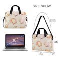 thumbnail image 3 of FORMRS 16" Laptop Bag Carrying Sleeve Case with Handle Travel Shoulder Briefcase, Pink Seashell, 3 of 8