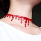 thumbnail image 4 of 4 unids Gótico de Halloween Collares Rojos Hechos A Mano Collares de Sangre Creativos Maquillaje Collar Sangriento Cadenas de sangre Gargantillas para Fiesta, 4 of 5