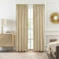 thumbnail image 4 of Achim Bordeaux Indoor Polyester Light Filtering Solid Curtain Panel, Tan, 52-in W x 63-in L, 4 of 4