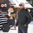 thumbnail image 5 of YUCOLEN Men's Winter Warm Fleece Lined Jacket Water Repellent Windproof Thicken Parka Coat with Hood Dark Gray L, 5 of 6