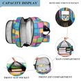 thumbnail image 3 of FORMRS School Backpack 17" Student Travel Bag with Laptop Compartment, Colorful Geometric Pattern, 3 of 7