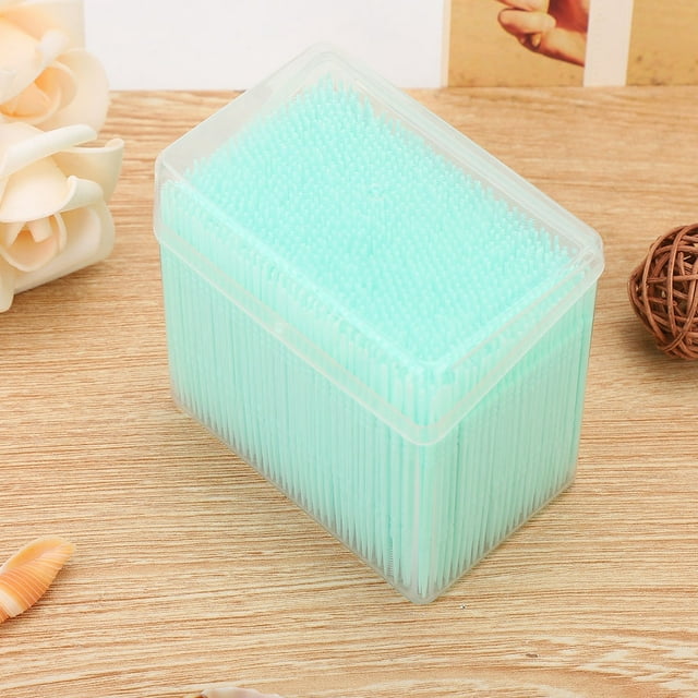 Double Head Toothpick Floss Pick Oral Care Toothpick Teeth Cleaning Toothpick 1100pcs Box Double Head Teeth Cleaning Toothpick Oral Care Floss Pick Toothpick Green