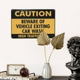 thumbnail image 5 of Caution Beware Of Vehicle Exiting Car Wash Sign Tin Sign Warning Metal Sign Vintage Sign Wall Decor for Home Farm Bar Coffee Shop Club Decoration 8x12 Inch, 5 of 7