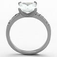 thumbnail image 3 of Women's Stainless Steel Engagement Ring with AAA Grade CZ in Clear- Size 5, 3 of 5