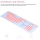 thumbnail image 3 of Tapas De Teclado Mecánico De 104 Teclas Oem High Abs Pbt Keycap Teclas En Inglés Con Diseño De Color De Contraste De Capa Translúcida Para Modificación De Juegos (Azul + Rosa) Monstrate EL014244-02, 3 of 6