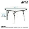 thumbnail image 4 of ECR4Kids 36in Round Dry-Erase Thermo-Fused Adjustable Activity Table Black/Black - Toddler Swivel, 4 of 4
