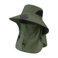 thumbnail image 2 of YiJuHui Solar Powered Fan Hat for Men, Rechargeable 360° Cooling Hat with USB Type-C, Wide Brim Sun Hat for Outdoor Fishing Hiking Camping Beach Gardening, 2 of 6