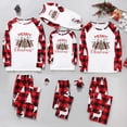 thumbnail image 1 of 2023 New Christmas Parent-child Matching Clothes Santa Tree Pattern Pajamas Set Soft Casual 2 Pieces Sleepwear Xmas Family Look, 1 of 4