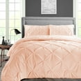 thumbnail image 1 of Dee's Collection Twin/Twin XL Size 3 Psc Microfiber Duvet Cover Pinch -Peach, 1 of 6
