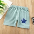 thumbnail image 3 of Toddler Boy Shorts Drawstring Girls Bermuda Shorts Knee Length Summer Casual Cotton Linen Shorts Lightweight Elastic Waist Drawstring Short Pants, 3 of 3