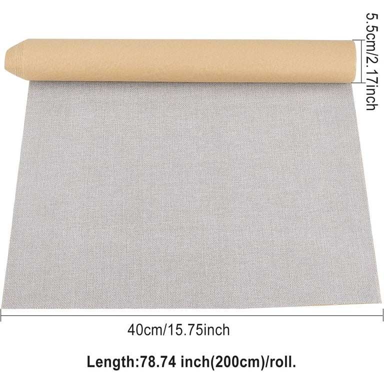78.7 inchx15.7 inch Large Self Adhesive Fabric Repair Patches Bright Grey Fine Linen Repair Patches Furniture Repair Sticker for Linen Sofa Repair