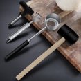 thumbnail image 3 of CIYISON Stainless Steel Coconut Opener Straw and Wooden Handle Rubber Hammer Tools Set, 3 of 15