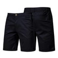 thumbnail image 3 of 2024 New Summer 100% Cotton Solid Shorts Men High Quality Casual Business Social Elastic Waist Men Shorts 10 Colors Beach Shorts, 3 of 6