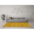 thumbnail image 3 of Ahgly Company Indoor Rectangle Abstract Yellow Modern Area Rugs, 5' x 7', 3 of 4