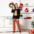 thumbnail image 4 of GYRATEDREAM Halloween Family Matching Pajamas Pumpkin Print Long Sleeve Top Striped Pants Trousers Sleepwear, 4 of 11