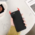 thumbnail image 1 of Cuernos Del Diablo Cubierta De Ángulo De Demonio Para iPhone 14 13 12 11 Pro Max Mini Plus 6 6s 7 8 X XS XR SE 2020 2022 SE2 SE3 Fundas De TPU De Silicona Suave Trasera, 1 of 4