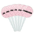 thumbnail image 1 of Jameson Cupcake Picks Toppers - Set of 6 - Pink Speckles, 1 of 1