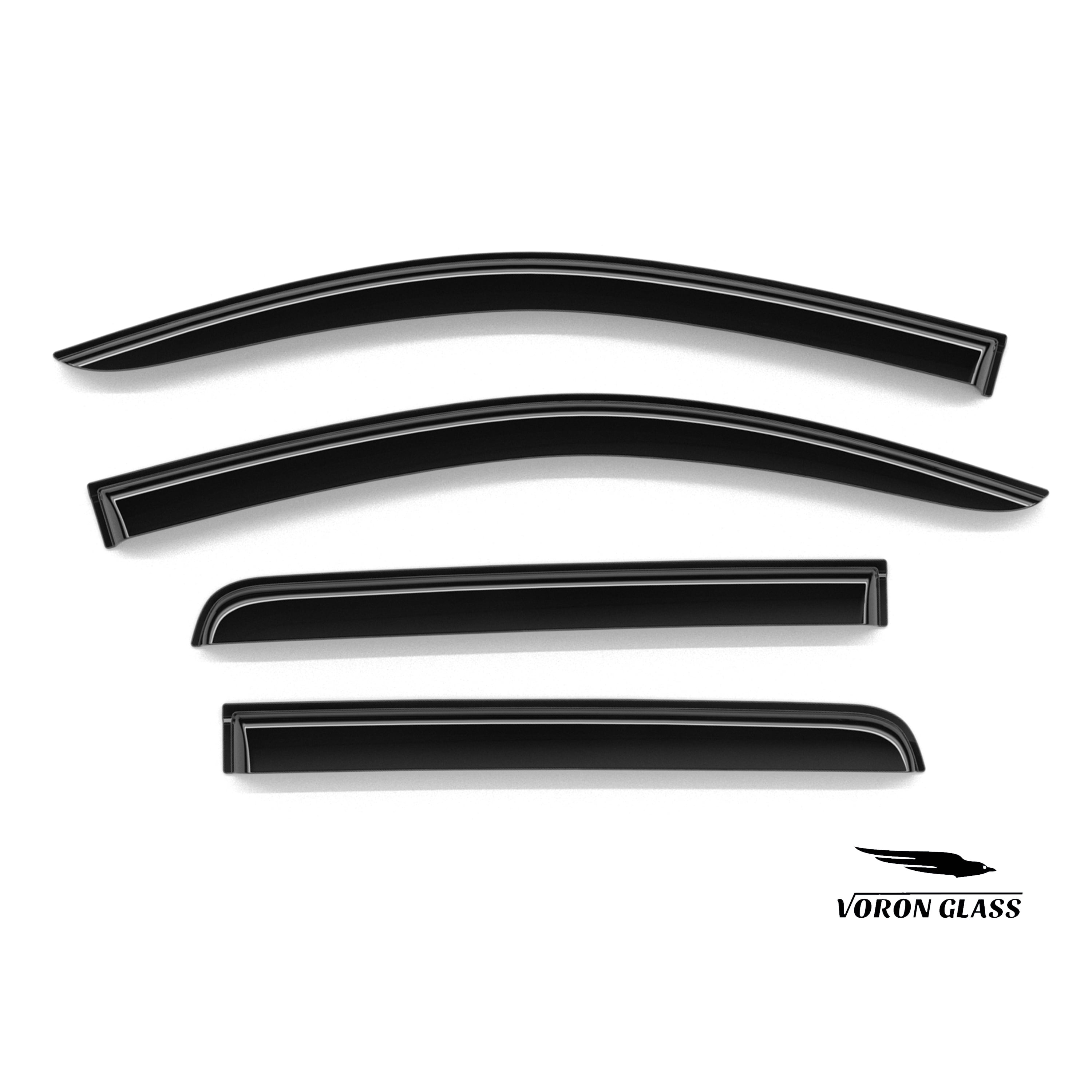 Voron Glass Tape-on Extra Durable Rain Guards for Toyota Camry 2018-2024, Window Deflectors, Vent Window Visors, 4 Pieces - 120138