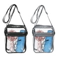 thumbnail image 3 of Unique Bargains Sac à Main en PVC Transparent Approuvé pour le Stade, Noir/gris, Sac à Main 2 Pièces, 3 of 6