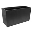 thumbnail image 1 of 16.9" x 30” Tupelo Trough Planter Black 2-pack, 1 of 1