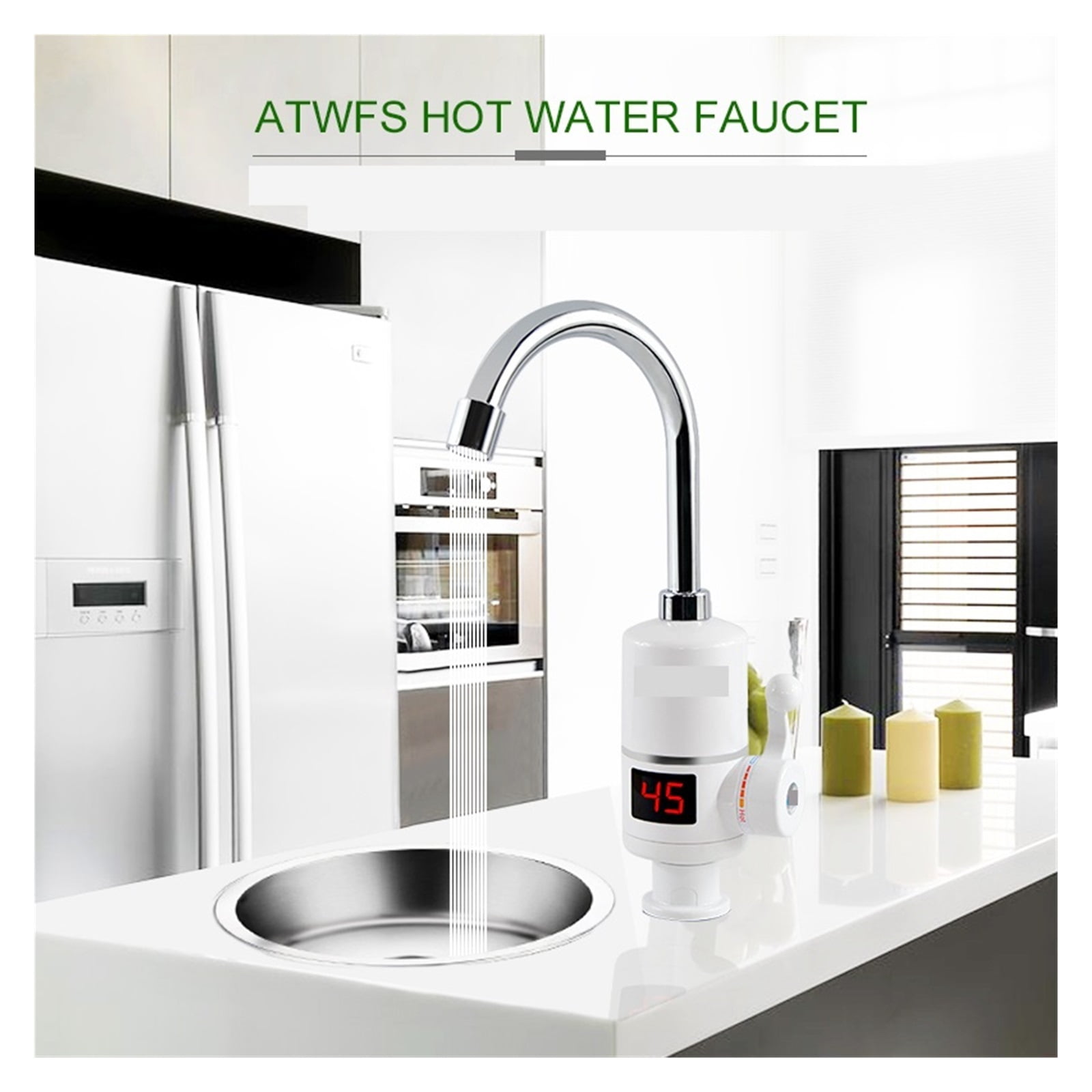 Instant Hot Water Heater Tap,Fast Instantaneous Thermostat For Water Heater,Electrical Faucet Temperature Display