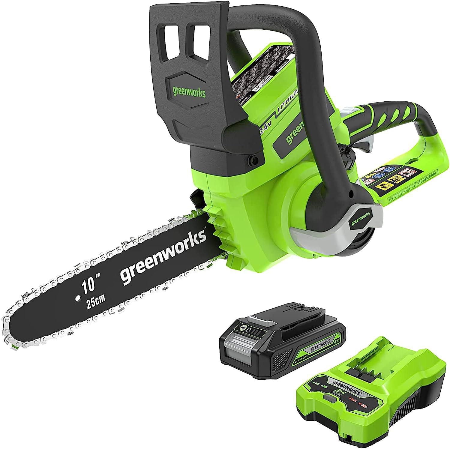 Greenworks 24V 12-Inch Brushless Chainsaw, Battery Not Included