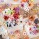 thumbnail image 3 of Flores artificiales con forma de ceniza, 217 unidades, seda artesanal con rosas y margaritas, 3 of 7