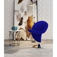 thumbnail image 2 of Pemberly Row Fabric & Metal Swivel Accent Chair in Blue/Chrome, 2 of 6