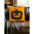 thumbnail image 2 of Awkward Styles Halloween Decorative Pillow Covers Angry Pumpkin Throw Cushion Case, 2 of 2
