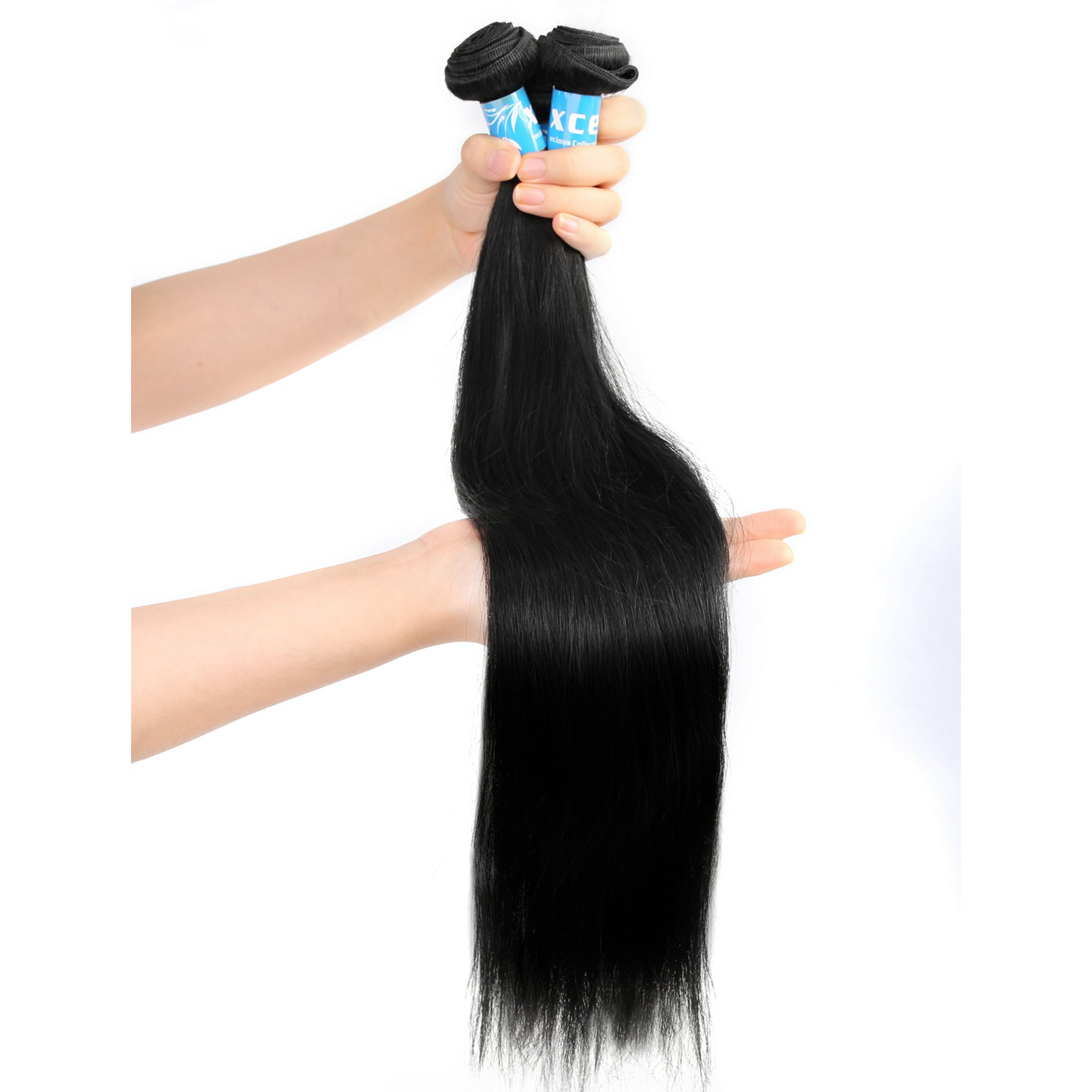 9a Brazilian Straight Virgin Human Hair Extension Natural Black 18