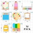 thumbnail image 2 of 960 Sheet/ 32 Pad Painting Sticky Notes Art Party Favors Cute Sticky Pads Splatter Paint Writing Memo Pads Paint Self-Adhesive Notepads Office Stationery for Teacher Appreciation Gifts Rewards, 2 of 5