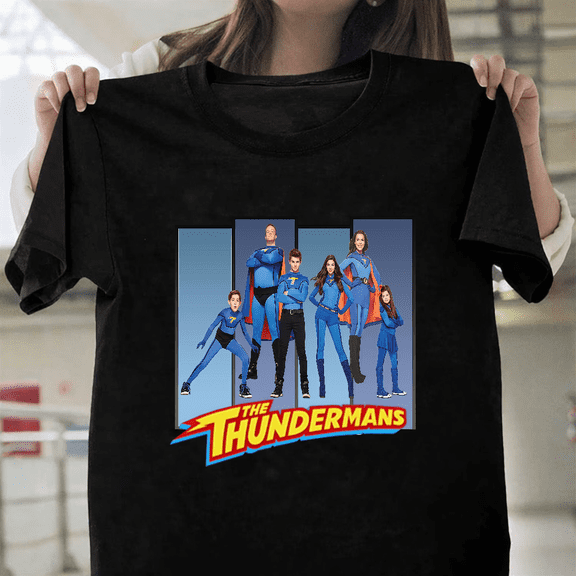 The Thundermans Nickelodeon Superhero Family TV Show Cast Fan Graphic Unisex T-Shirt, up to size 3XL.