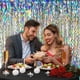 thumbnail image 4 of Herunwer Iridescent Party Streamers Backdrop - Neon Transparent Holographic Tinsel Foil Fringe Curtain, 4 of 6