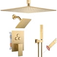 thumbnail image 2 of Shower Faucet Set Matte  Shower System Push Button Diverter Shower Faucet with in Handheld Ceiling Mount  Shower Head with  Wall Mount Shower Head, 2 of 5