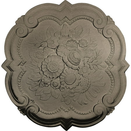 24 3 8 Od X 1 P Victorian Ceiling Medallion Hand Painted Warm Silver