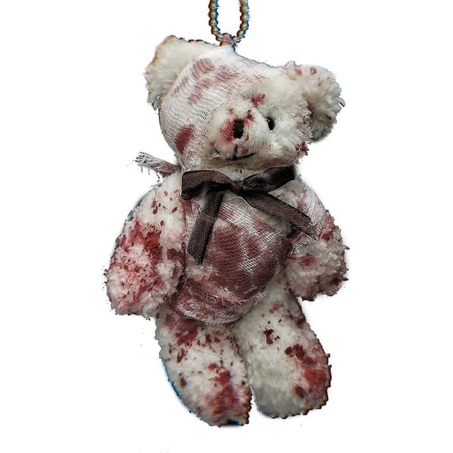 Llavero punk con diseño de osito de peluche sangriento de Halloween, con diseño de animal herido, para muñecas, anillos, colgantes, moda creativa, accesorios de joyería, regalo personalizado