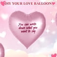 thumbnail image 3 of Globo de aluminio miniinflado con forma de corazón grande de 150 cm, color rosa, fiesta de boda, 3 of 7