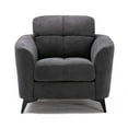 thumbnail image 2 of Benjara Odin 39" Modern Armchair with Tufted Cushions- Metal Frame- Gray Velvet, 2 of 5