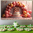 thumbnail image 5 of Golden Sparkling Happy 80th Birthday Banner Party Supplies Background Decorations Celebration Photography Props Backdrop Birthday Party, 5 of 7