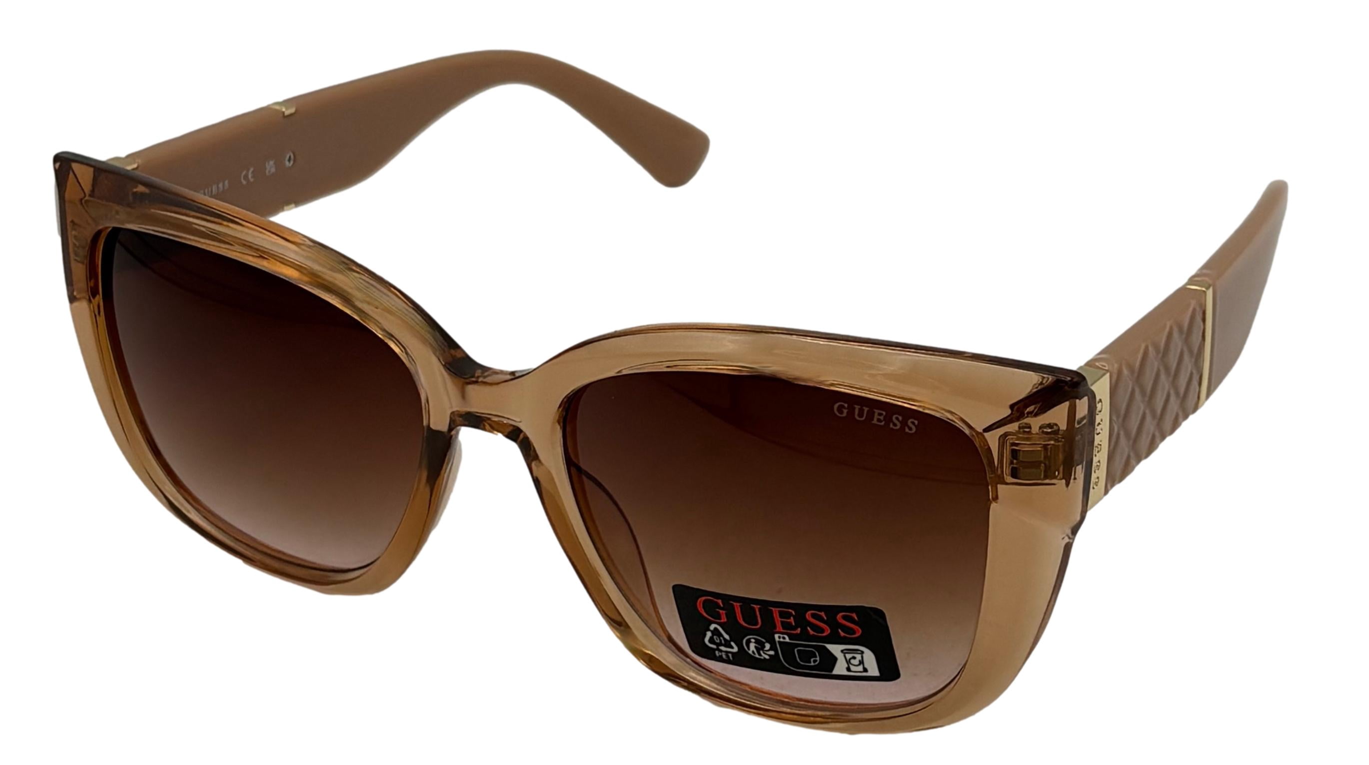 Guess Sunglass Womens Shiny Black Oversize Rectangle Plastic  display picture 2