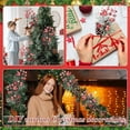 thumbnail image 4 of Lilgiuy 10.6in Red Berry Stems Pine Branches Evergreens Berries Decor Artificial Pine Cones Branch for Christmas Craft Wreath Pick & Winter Holiday, 4 of 6