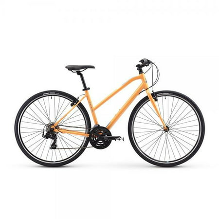 raleigh bikes alysa 1 women's fitness hybrid bike, orange,